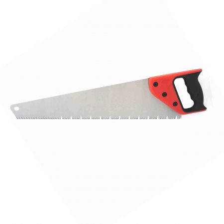 Western hand saw with lacquered surface